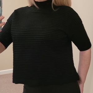 Joseph Ribkoff Black Crop Sweater - size medium